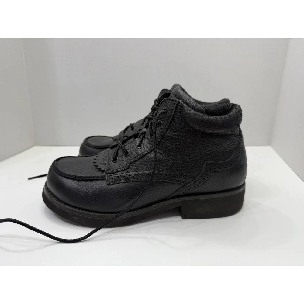 Twisted X Mens Size 9 Chuck Up Boots Black Leather lace up square soft toe work
